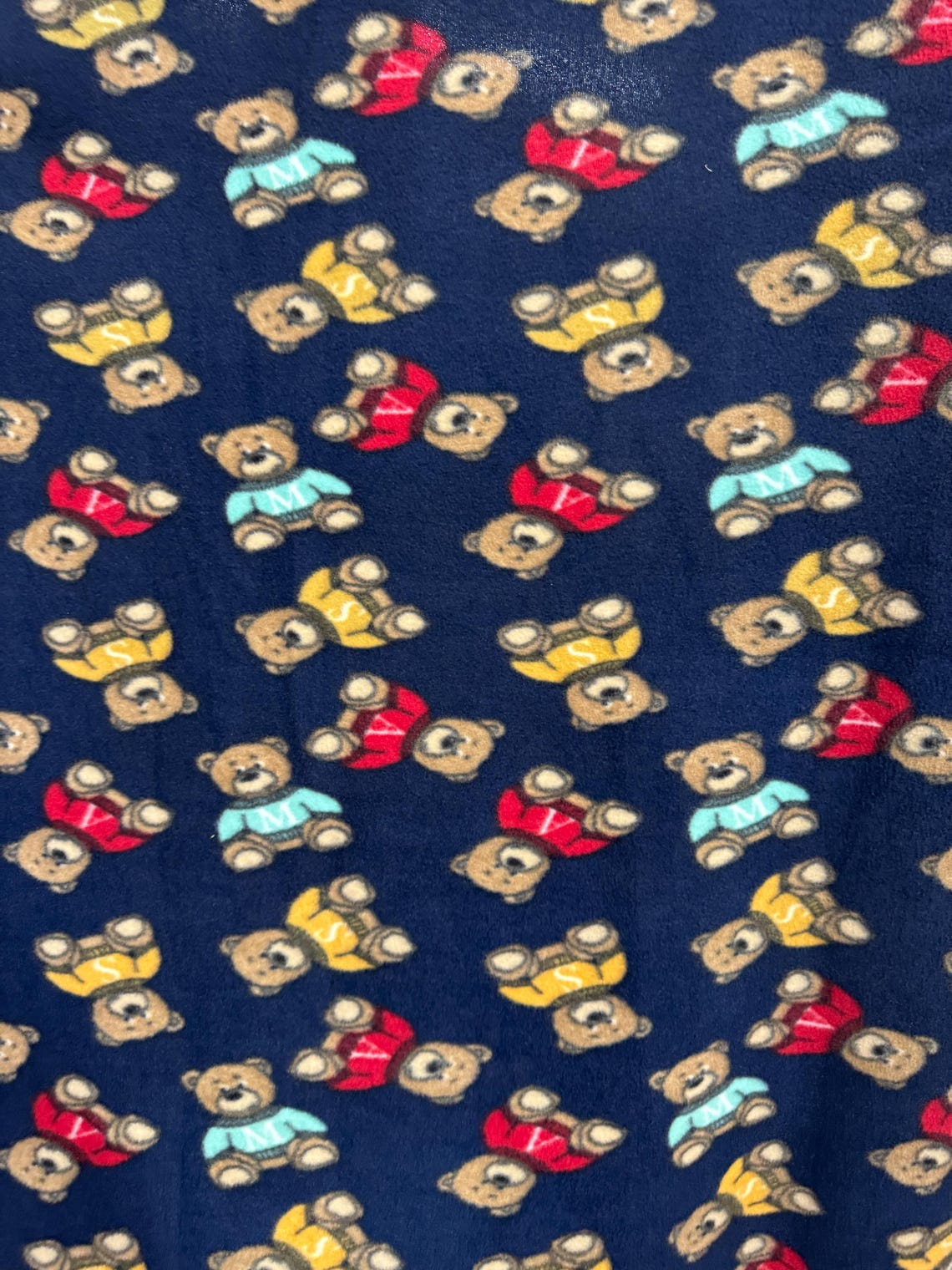 Teddy Bear Print - Anti Pill Theme Fleece Fabric, 60” Inches Wide – Sold By The Yard