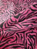 Zebra Print - Anti Pill Theme Fleece Fabric, 60” Inches Wide – Sold By The Yard Fuchsia