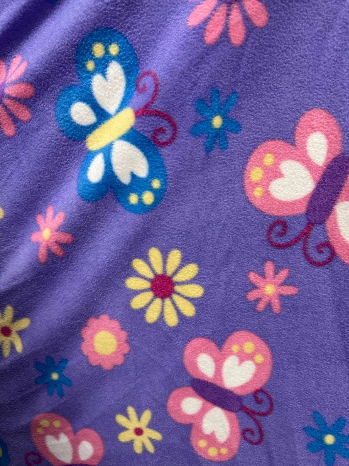 Butterfly Floral Anti Pill Theme Fleece Fabric, 60” Inches Wide – Sold By The Yard Lavender