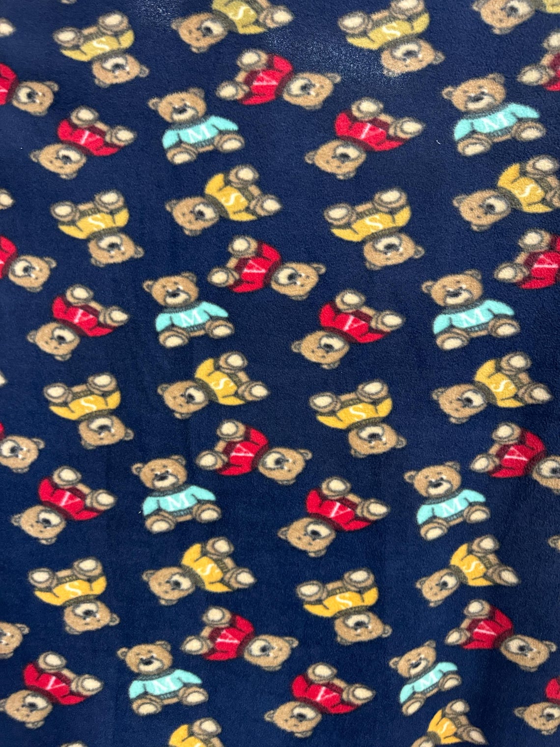 Teddy Bear Print - Anti Pill Theme Fleece Fabric, 60” Inches Wide – Sold By The Yard