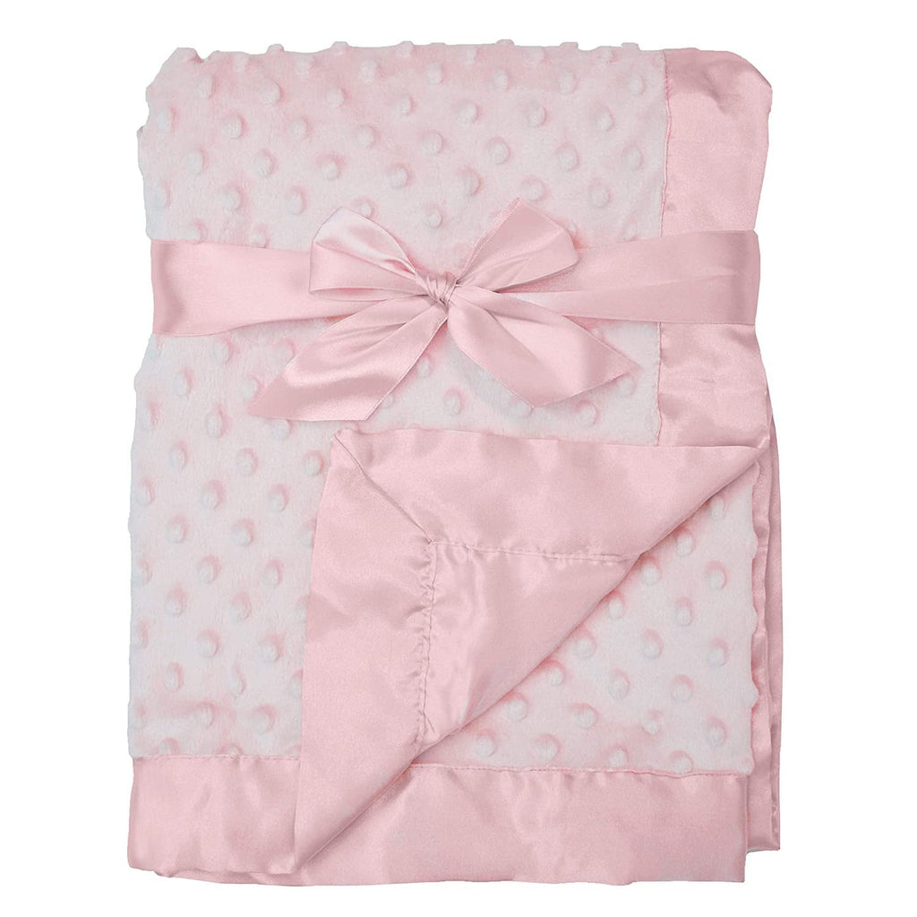 MINKY - Baby Blanket Crafts Decor Ultra Soft Cuddling - CORAL - Minky Dimple Dot Soft Cuddle Fabric - Craft Fabrics Sold by The Yard.
