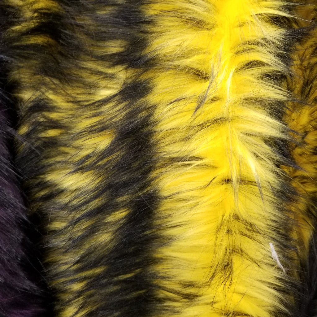 YELLOW - Alaskan Husky Long Pile Fabric - By Yard For Blankets Fashion Clothing Coats Scarfs Rugs Crafts Decor - Quilting, Pillows,Throws