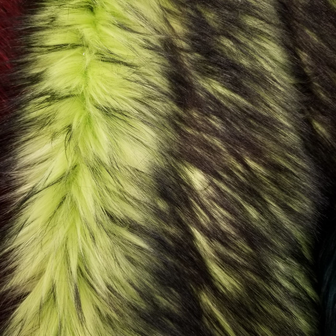 LIME - Alaskan Husky Long Pile Fabric - By Yard For Blankets Fashion Clothing Coats Scarfs Rugs Crafts Decor - Quilting, Pillows,Throws
