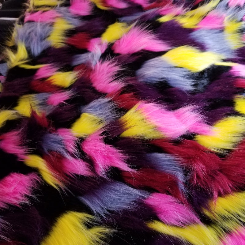 TRIBAL - Multi Color Costume Coat Fabric - Sold By Yard - For Blankets Fashion Clothing Coats - Scarfs Rugs Crafts Decor