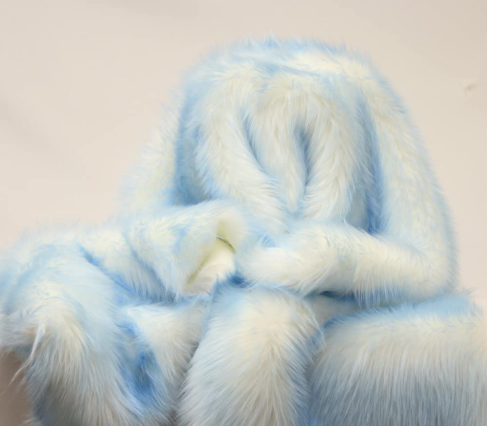 EMERALD -2 Tone Thick Fake Faux Fur Shaggy Long Pile - 64" Width For Coats Costumes Scarfs Rugs Crafts Decor - Quilting, Pillows, Throws,