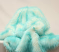 AQUA -2 Tone Thick Fake Faux Fur Shaggy Long Pile - 64" Width For Coats Costumes Scarfs Rugs Crafts Decor - Quilting, Pillows, Throws,