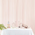 Backdrop Chiffon Curtains 10' Ft x 10' Ft - BLUSH - 1 Panel Chiffon Backdrop Curtain Sheer Curtains Wedding Arch Draping Fabric for Party