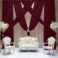 Backdrop Chiffon Curtains 20' x 30' Ft - BURGUNDY - 6 Panels Chiffon Backdrop Curtain Sheer Curtains Wedding Arch Draping Fabric for Parties