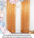 GOLD - Sequin Backdrop Curtains - 2 Panels - Baby Shower Backdrop Glitter Backdrop Sequin Backdrop for Wedding