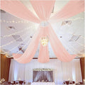 Backdrop Chiffon Curtains 20' x 30' Ft - BLUSH - 6 Panels Chiffon Backdrop Curtain Sheer Curtains Wedding Arch Draping Fabric for Party