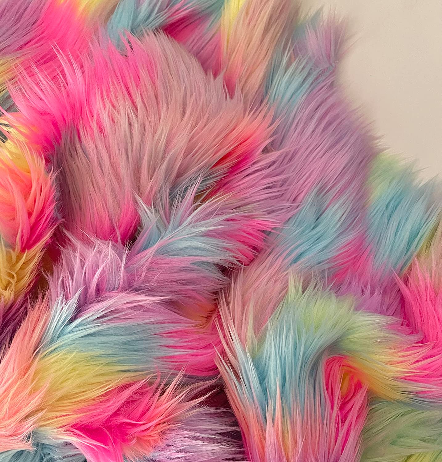 RAINBOW TRIBAL PINK - Multi Color Costume Coat Fabric - Sold By Yard - For Blankets Fashion Clothing Coats - Scarfs Rugs Crafts Decor