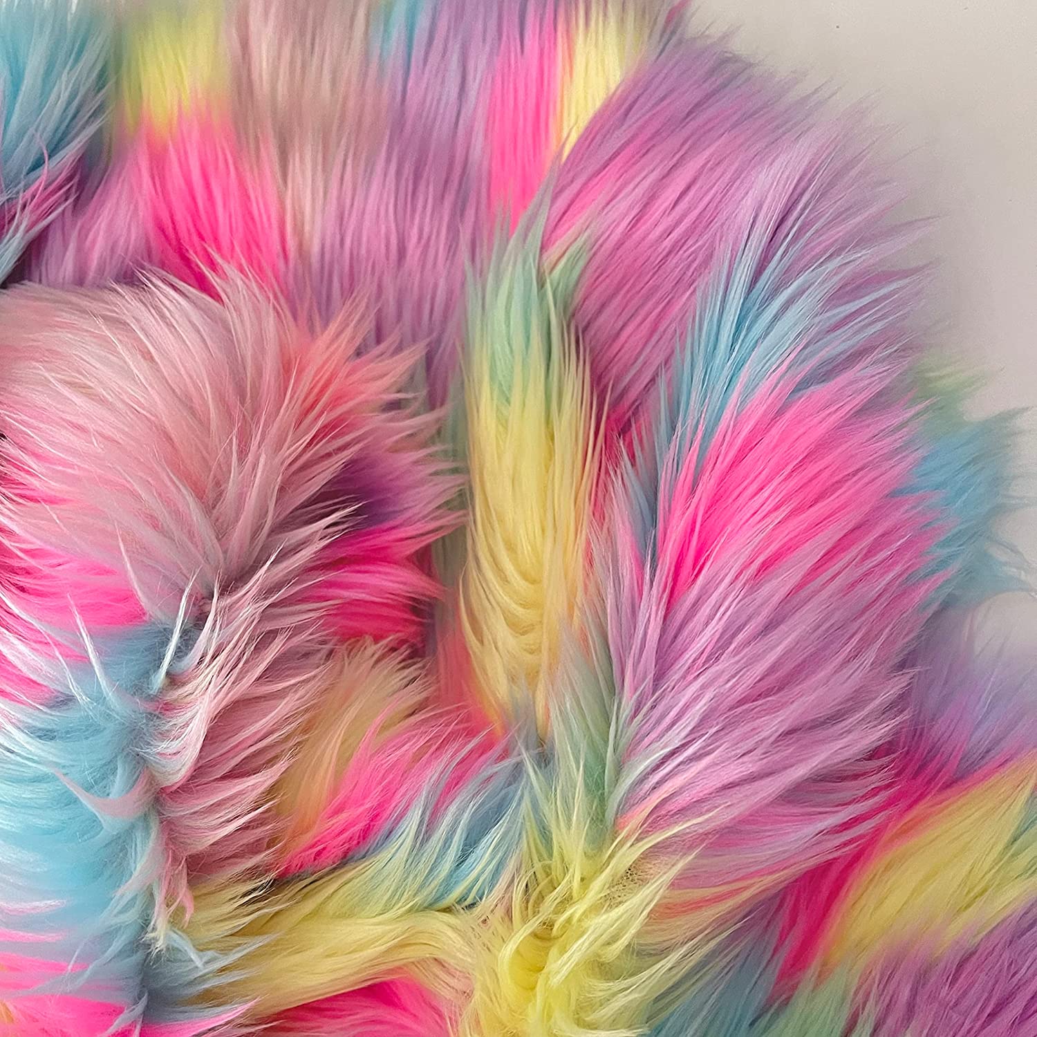 RAINBOW TRIBAL PINK - Multi Color Costume Coat Fabric - Sold By Yard - For Blankets Fashion Clothing Coats - Scarfs Rugs Crafts Decor