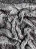 GRAY - Alaskan Husky Long Pile Fabric - By Yard For Blankets Fashion Clothing Coats Scarfs Rugs Crafts Decor - Quilting, Pillows,Throws