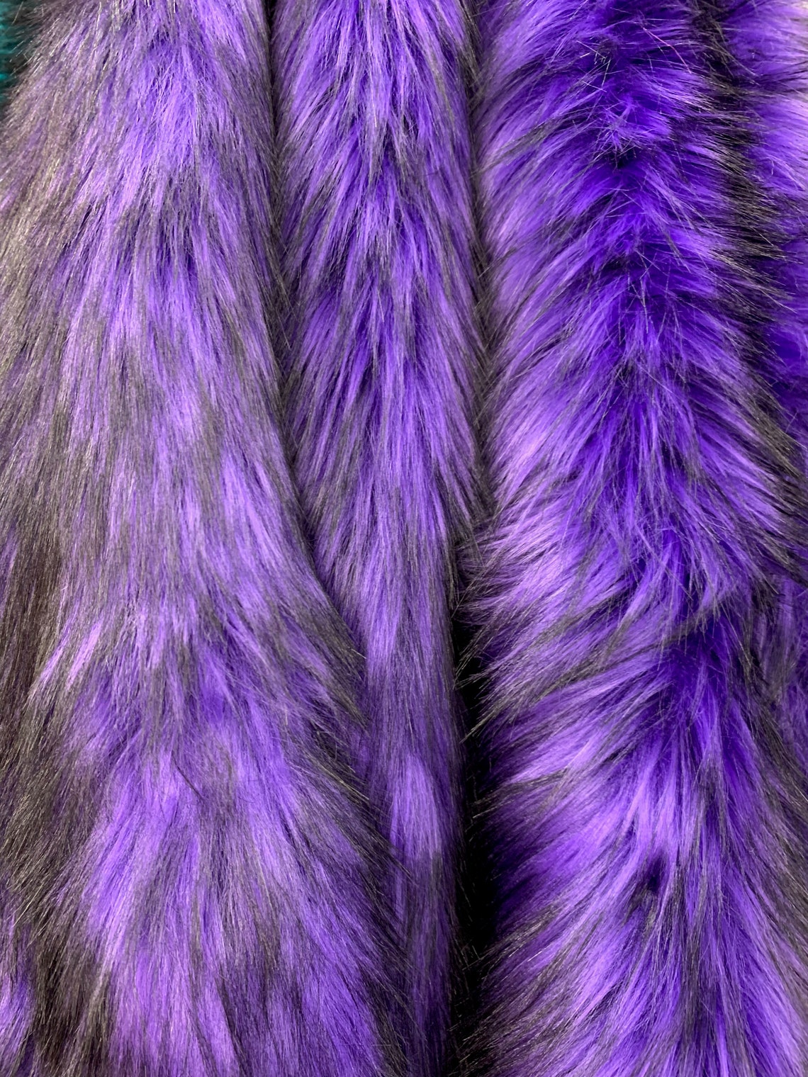 PURPLE - Alaskan Husky Long Pile Fabric - By Yard For Blankets Fashion Clothing Coats Scarfs Rugs Crafts Decor - Quilting, Pillows,Throws