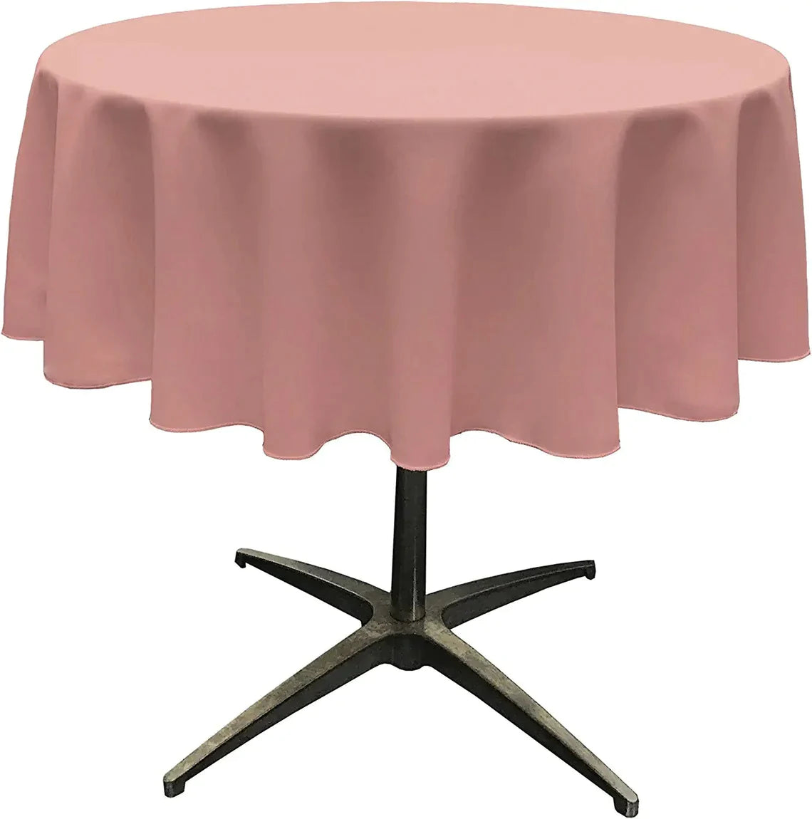 Round Polyester Poplin 58" Washable Tablecloth, Stain and Wrinkle Resistant Table Cover, Fabric Table Cloth for Dinning, Kitchen, Party