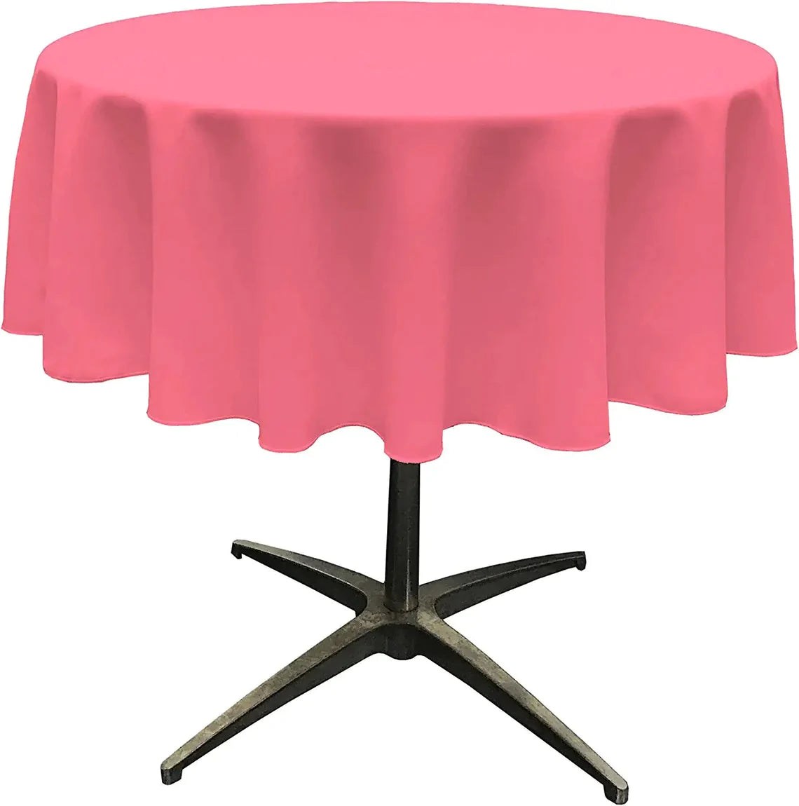 Round Polyester Poplin 42" & 48" Washable Tablecloth, Stain and Wrinkle Resistant Table Cover, Fabric Table Cloth for Dinning, Kitchen, Party