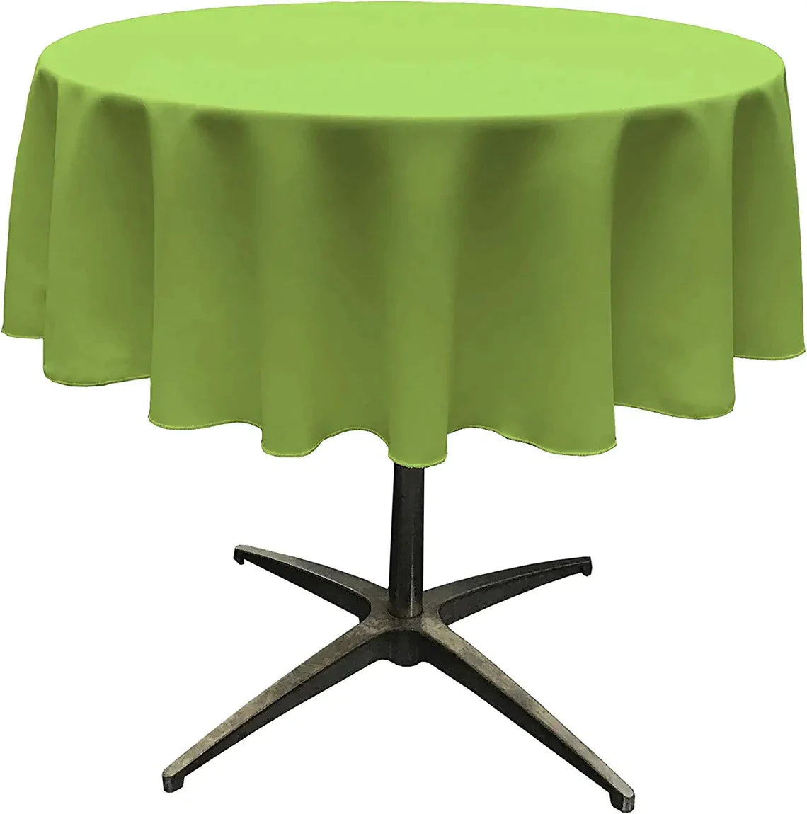 Round Polyester Poplin 58" Washable Tablecloth, Stain and Wrinkle Resistant Table Cover, Fabric Table Cloth for Dinning, Kitchen, Party
