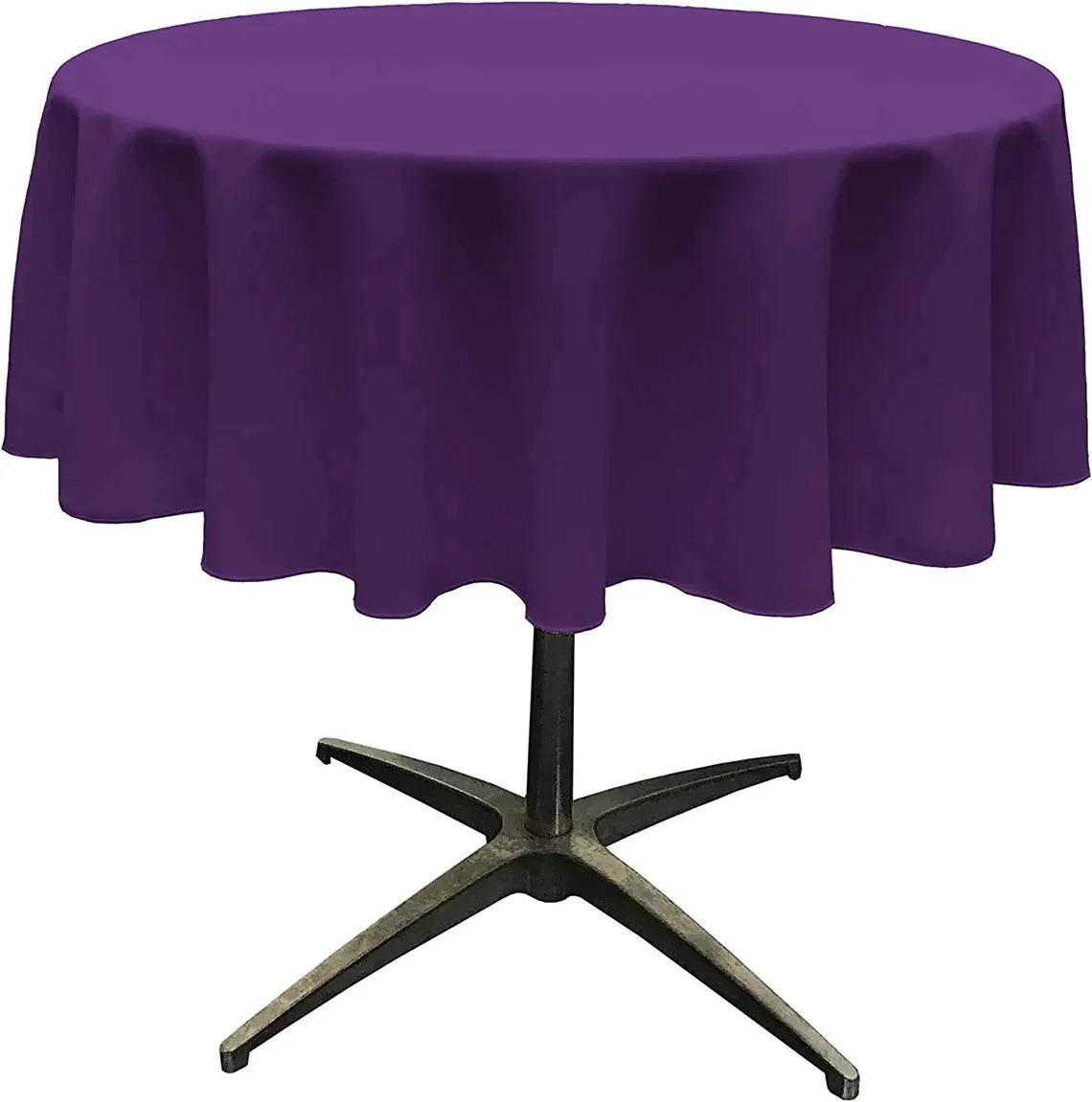 Round Polyester Poplin 58" Washable Tablecloth, Stain and Wrinkle Resistant Table Cover, Fabric Table Cloth for Dinning, Kitchen, Party