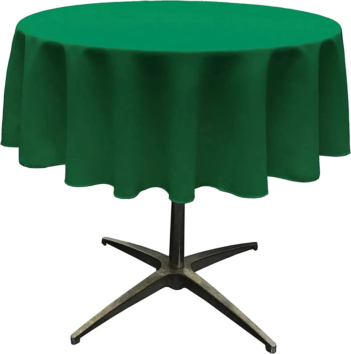 Round Polyester Poplin 58" Washable Tablecloth, Stain and Wrinkle Resistant Table Cover, Fabric Table Cloth for Dinning, Kitchen, Party