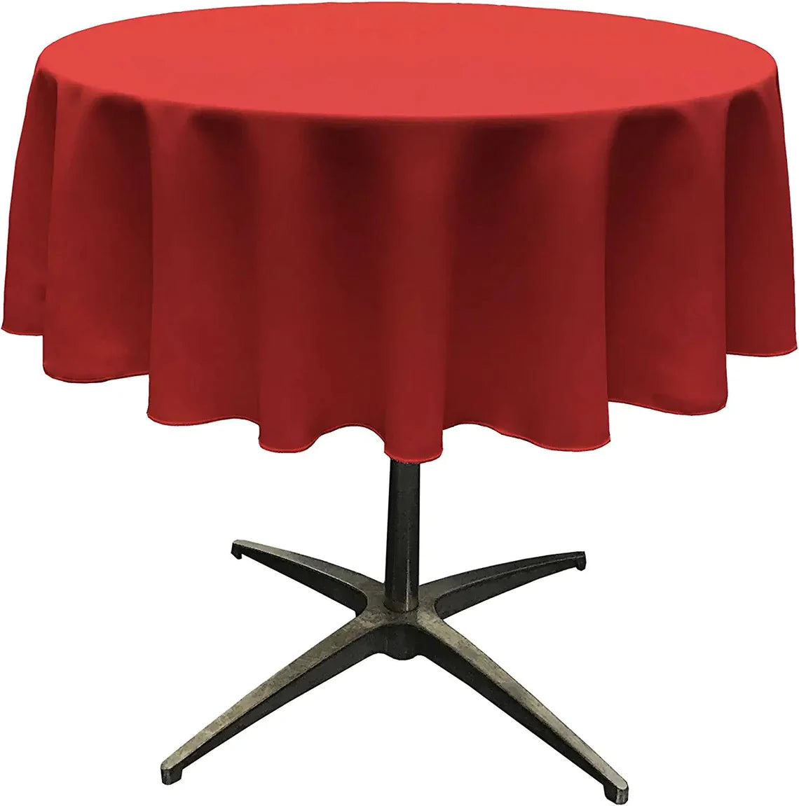 Round Polyester Poplin 58" Washable Tablecloth, Stain and Wrinkle Resistant Table Cover, Fabric Table Cloth for Dinning, Kitchen, Party