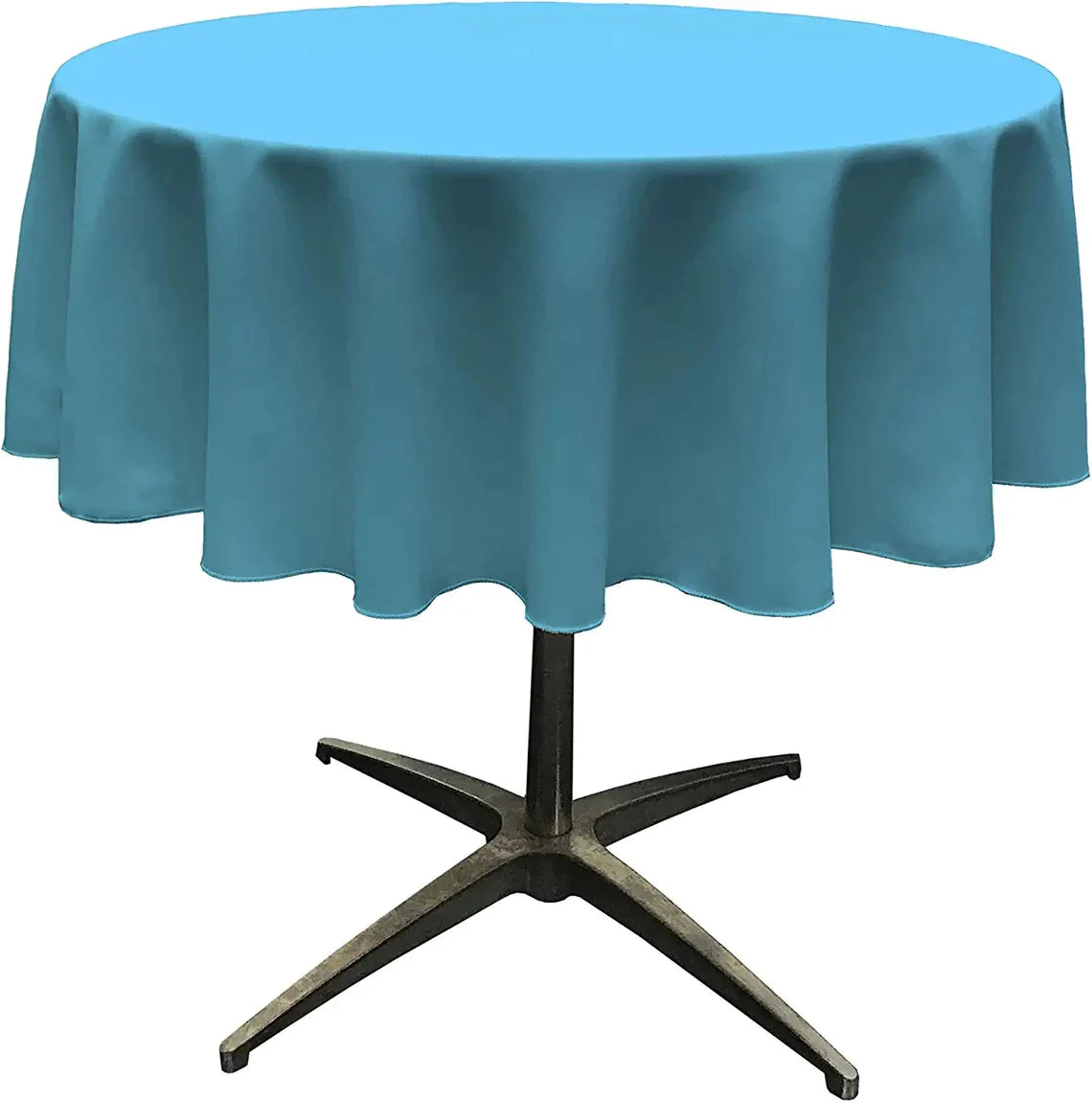 Round Polyester Poplin 51" & 54" Washable Tablecloth, Stain and Wrinkle Resistant Table Cover, Fabric Table Cloth for Dinning, Kitchen, Party