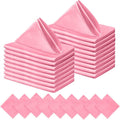 50 Pack Cloth Napkins 18" X 18" Square Satin Cloth Napkins, Soft Table Napkins Bright Silk Dinner Napkin Cloth ( Pink )