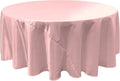 LT PINK - Round Satin Tablecloth Overlay Table Cover Smooth Table Decor Tablecloth for Holiday Dinner Wedding Banquet Table Decoration