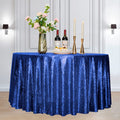 ROYAL BLUE - Sequin Tablecloth Round Glitter Round Table Cover Metallic Sequence Table Cloth for Birthday Party Baby Shower Wedding