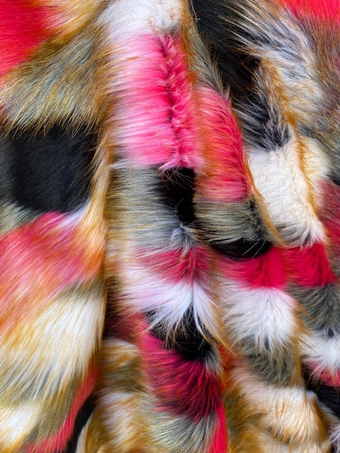 TRIBAL - Multi Color Costume Coat Fabric - Sold By Yard - For Blankets Fashion Clothing Coats - Scarfs Rugs Crafts Decor