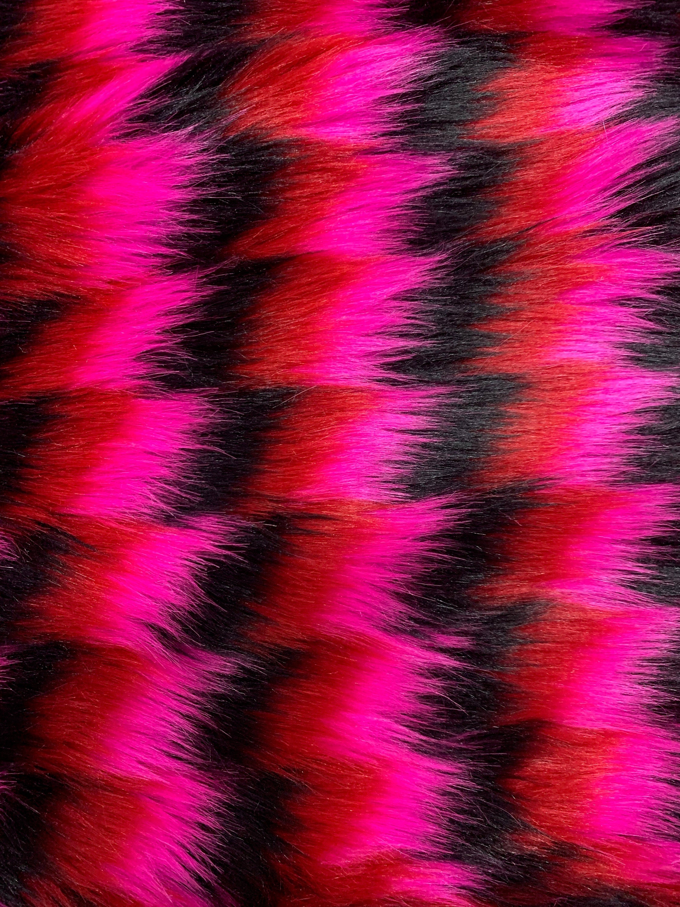 TRIBAL 3 TONE - Multi Color Costume Coat Fabric - Sold By Yard - For Blankets Fashion Clothing Coats - Scarfs Rugs Crafts Decor