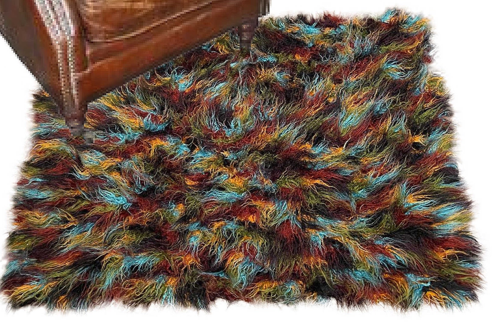 MONGOLIAN - Multi Color Long Pile/Mongolian Faux Fur Fabric - For Blankets Fashion Clothing Coats - Scarfs Rugs Crafts Decor - By Yard