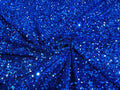 5mm Sequins on a Stretch Velvet 2-Way Stretch Sold By The Yard. Royal Blue For Prom Dress Evening Wedding Bridal Gowns