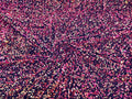 5mm Sequins on a Stretch Velvet 2-Way Stretch Sold By The Yard. Clear Fuchsia Gold For Prom Dress Evening Wedding Bridal Gowns