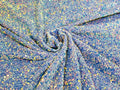 5mm Sequins on a Stretch Velvet 2-Way Stretch Sold By The Yard. Clear Iridescent Lavender For Prom Dress Evening Wedding Bridal Gowns