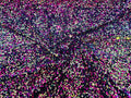 5mm Sequins on a Stretch Velvet 2-Way Stretch Sold By The Yard. Fuchsia Gold For Prom Dress Evening Wedding Bridal Gowns