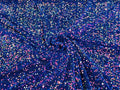 5mm Sequins on a Stretch Velvet 2-Way Stretch Sold By The Yard. Rainbow Royal Iridescent For Prom Dress Evening Wedding Bridal Gowns