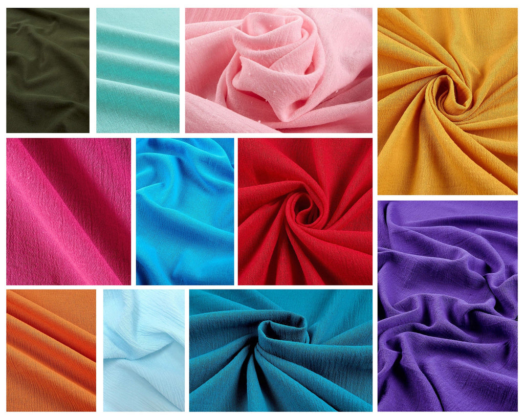 Cotton Gauze Fabric 100% Cotton 48/50" inches Wide Crinkled Lightweight Sold by The Yard.