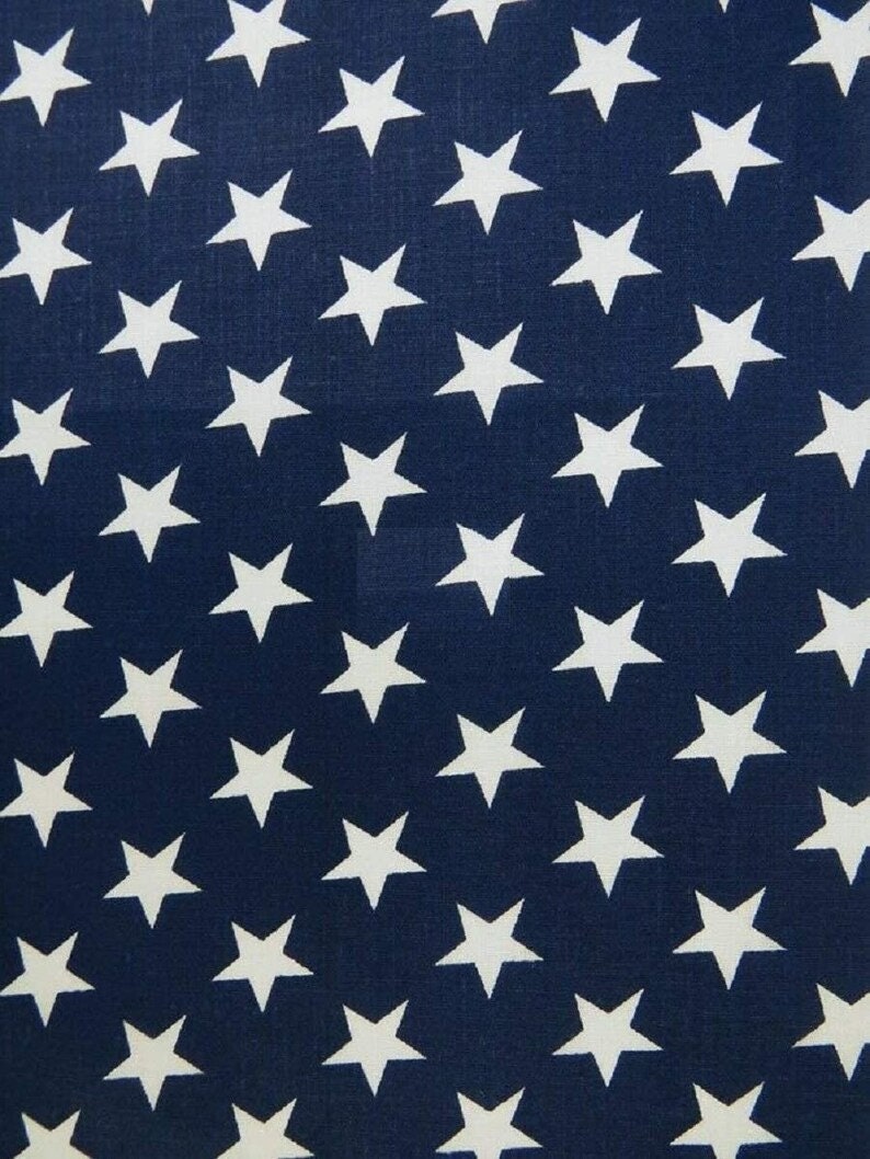 American Stars Poly Cotton 58' Wide Fabric Sold by The Yard USA Patriotic