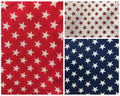 Methuselah Fabrics American Stars Poly Cotton 58' Wide Fabric Sold by The Yard USA Patriotic