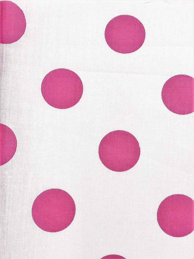 1 Inch Polka Dot Poly Cotton Fabric Sold By The Yard.