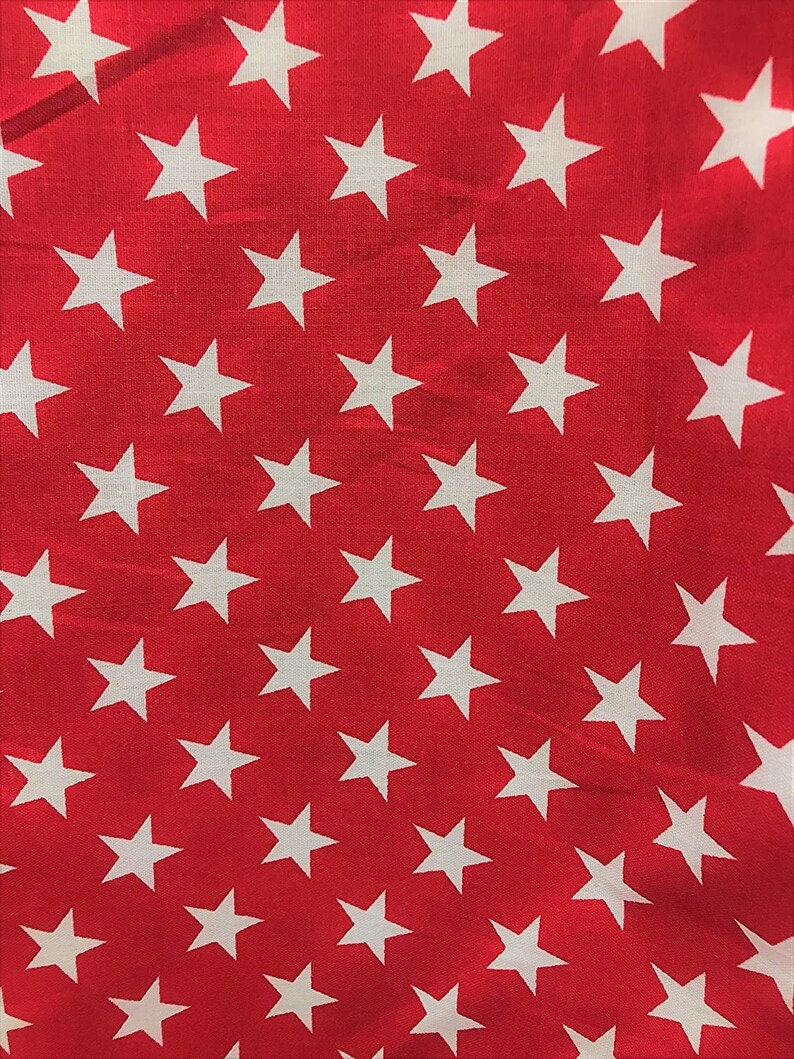 American Stars Poly Cotton 58' Wide Fabric Sold by The Yard USA Patriotic