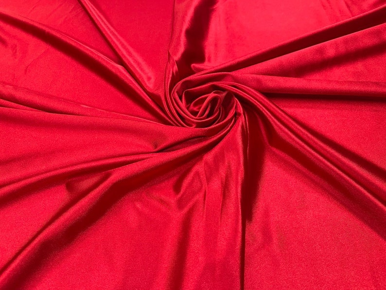 Shiny Polyester Spandex Fabric Stretch 58" Wide Sold by The Yard.