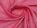Rhinestones On Soft Stretch Fish Net Fabric 45" Wide -Sold by The Yard. Fuchsia