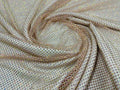RHINESTONES - High Fashion - Rhinestones On Soft Stretch Fish Net Fabric 45" Wide -Sold by The Yard. Blush