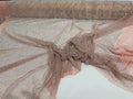 Rhinestones On Soft Stretch Fish Net Fabric 45" Wide -Sold by The Yard. Blush Pink