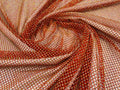 RHINESTONES - High Fashion - Rhinestones On Soft Stretch Fish Net Fabric 45" Wide -Sold by The Yard. Orange