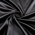 Charmeuse Bridal Solid Satin Fabric for Wedding Dress Fashion Crafts Costumes Decorations Silky Satin 58” Sold By Yard Black