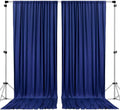 Polyester Backdrop Drapes Curtains 2 Panels with Rod Pockets - Wedding Ceremony Party Home Window Decorations - Navy