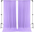 Polyester Backdrop Drapes Curtains 2 Panels with Rod Pockets - Wedding Ceremony Party Home Window Decorations - Lavender
