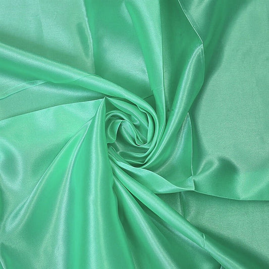 Charmeuse Bridal Solid Satin Fabric for Wedding Dress Fashion Crafts Costumes Decorations Silky Satin 58” Sold By Yard Mint